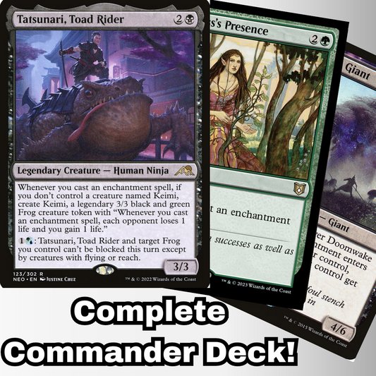 MTG Commander Deck EDH Deck Tatsunari, Toad Rider 100 Magic Cards Custom Deck Enchantments Auras