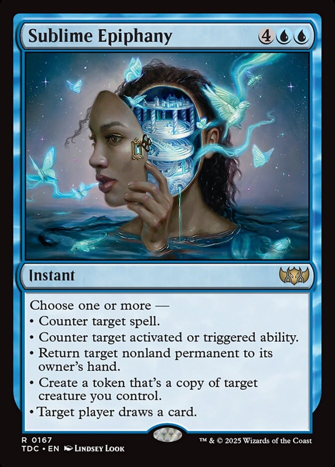 MTG Commander Deck featuring Sublime Epiphany card; custom-built 100-card EDH deck with Lord Xander, the Collector for strategic play.