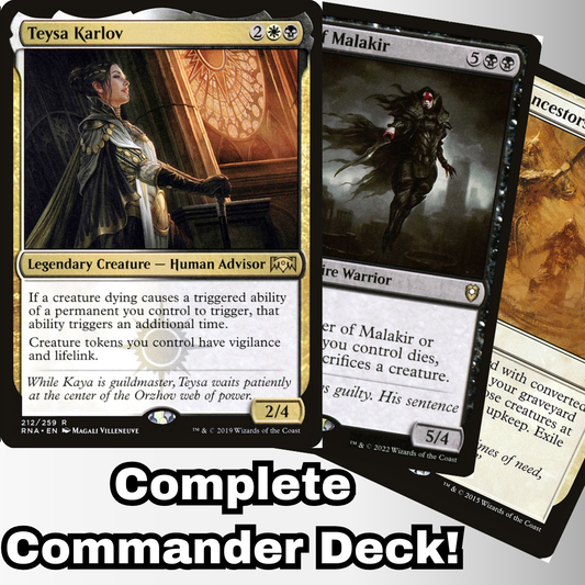 MTG Commander Deck EDH Deck Teysa Karlov 100 Magic Cards Custom Deck Sacrifice Aristocrats Orzhov Death