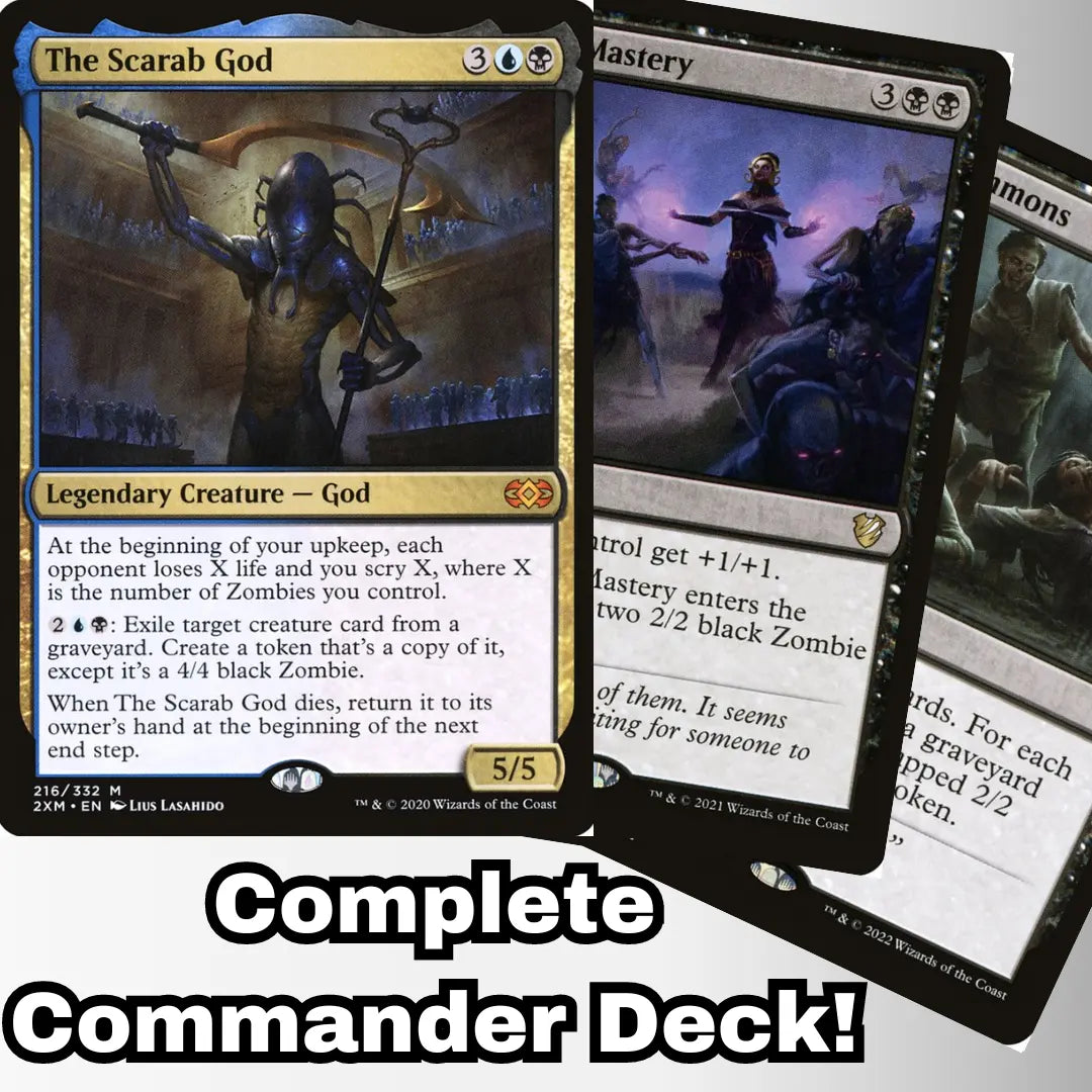 MTG Commander Deck EDH Deck The Scarab God 100 Magic Cards Custom Deck Zombies Zombie Deck
