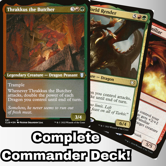 MTG Commander EDH Deck Thrakkus the Butcher 100 Magic Cards Custom Deck Dragons