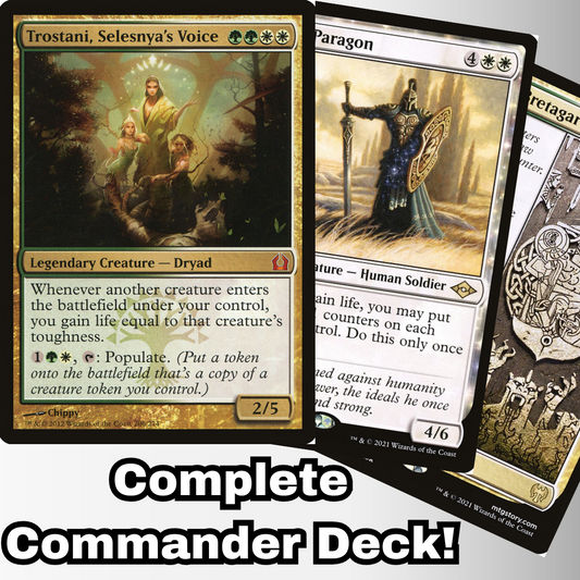 MTG Commander Deck EDH Deck Trostani, Selesnya's Voice 100 Magic Cards Custom Deck Tokens Life gain Green White Selesnya