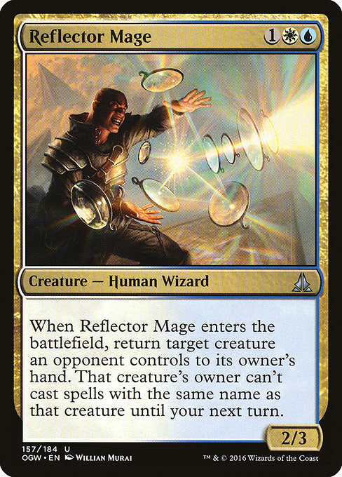 Reflector Mage card in a custom MTG Commander Deck, Yorion, Sky Nomad, featuring blink/flicker mechanics for casual EDH play by Moonveil Games.