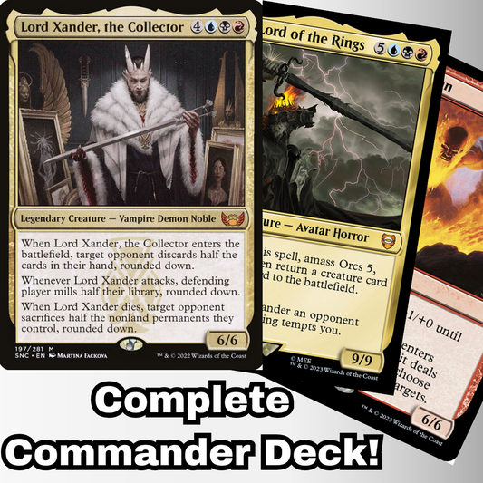 MTG Commander Deck EDH Deck Lord Xander, the Collector 100 Magic Cards Custom Deck Discard Sacrifice Mill Grixis