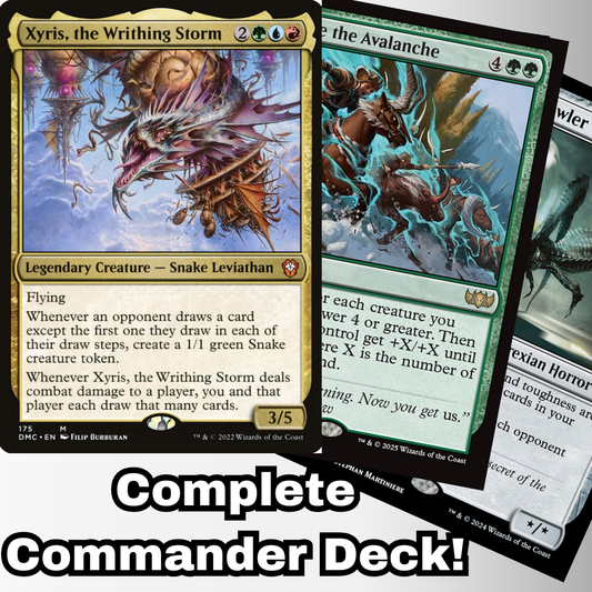 MTG Commander Deck EDH Deck Xyris, the Writhing Storm 100 Magic Cards Custom Deck Card Draw Snakes