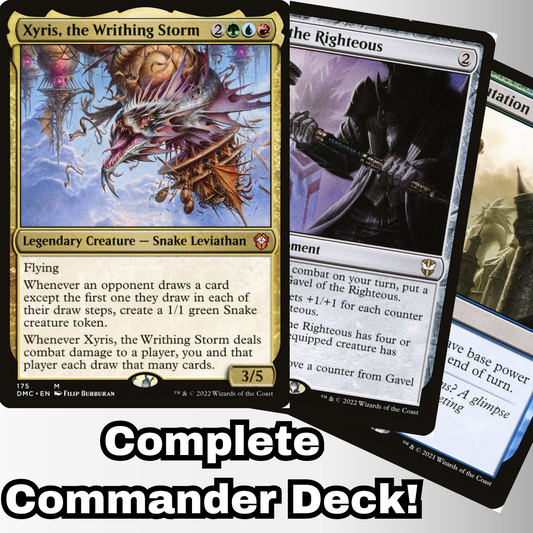 MTG Commander Deck EDH Deck Xyris, the Writhing Storm 100 Magic Cards Custom Deck Card Draw Snakes