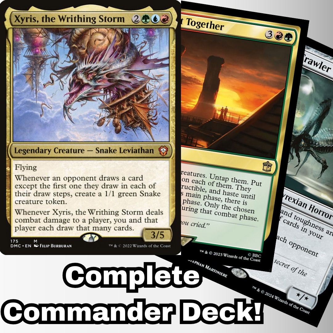 MTG Commander Deck EDH Deck Xyris, the Writhing Storm 100 Magic Cards Custom Deck Card Draw Snakes