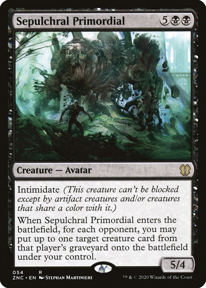 MTG Commander Deck featuring Atraxa, Grand Unifier, includes 100 custom Magic cards like Sepulchral Primordial, ideal for casual EDH play from Moonveil Games.