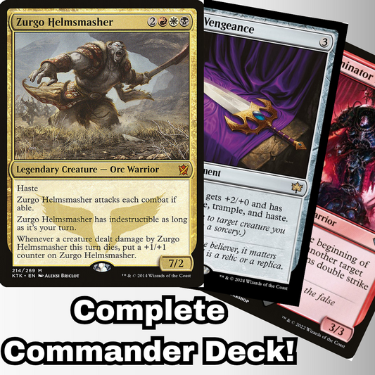 MTG Commander Deck EDH Deck Zurgo Helmsmasher 100 Magic Cards Custom Deck Voltron Equipment